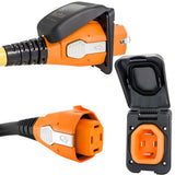 SmartPlug 50 AMP Inlet  Female Cord Connector Combo  Black