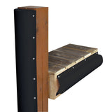 Dock Edge Piling Bumper  One End Capped  6  Black