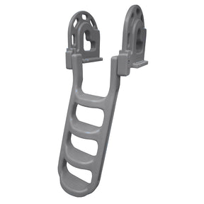 Dock Edge StandOff FlipUp Polyethylene Roto Molded 4Step Dock Ladder  Grey