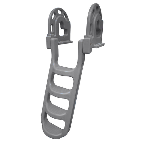 Dock Edge StandOff FlipUp Polyethylene Roto Molded 4Step Dock Ladder  Grey