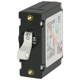 Blue Sea 7197 ASeries White Toggle Circuit Breaker  Single Pole 25A