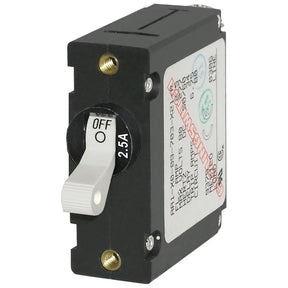 Blue Sea 7197 ASeries White Toggle Circuit Breaker  Single Pole 25A