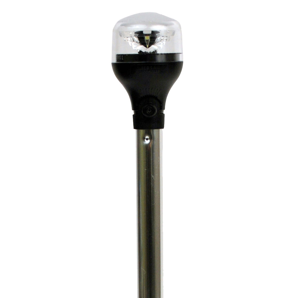 Attwood LightArmor PlugIn AllAround Light  20 Aluminum Pole  Black Horizontal Composite Base wAdapter