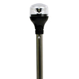 Attwood LightArmor PlugIn AllAround Light  20 Aluminum Pole  Black Horizontal Composite Base wAdapter