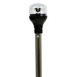 Attwood LightArmor AllAround Light  12 Aluminum Pole  Black Vertical Composite Base wAdapter