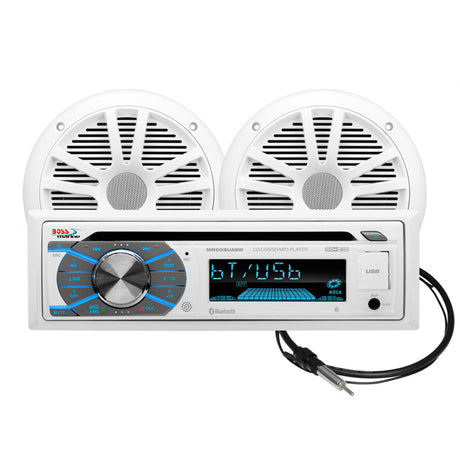 Boss Audio MCK508WB6 Marine Stereo  65 Speaker Kit  White