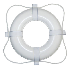 Taylor Made Foam Ring Buoy  20  White wWhite Grab Line