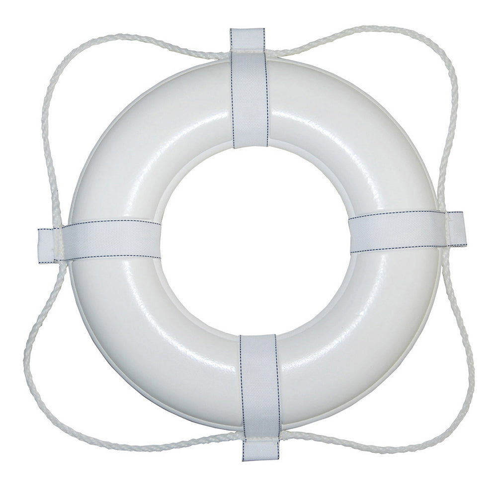 Taylor Made Foam Ring Buoy  24  White wWhite Grab Line
