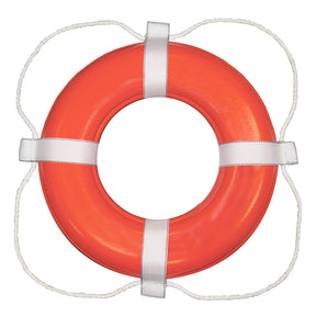 Taylor Made Foam Ring Buoy  20  Orange wWhite Grab Line