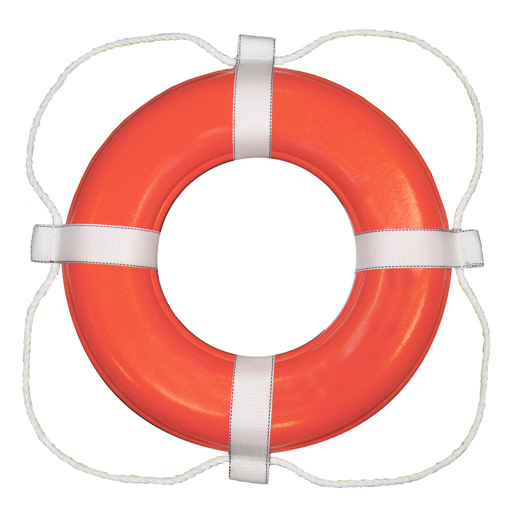 Taylor Made Foam Ring Buoy  30  Orange wWhite Grab Line