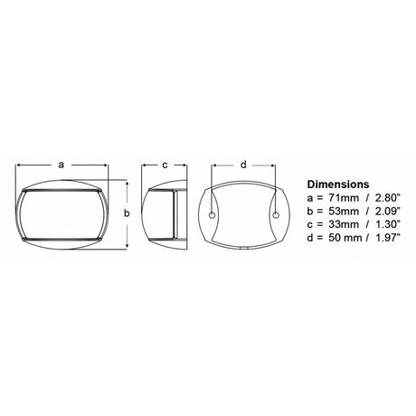 Hella Marine NaviLED Port  Starboard Pair  2nm  Colored LensWhite Housing