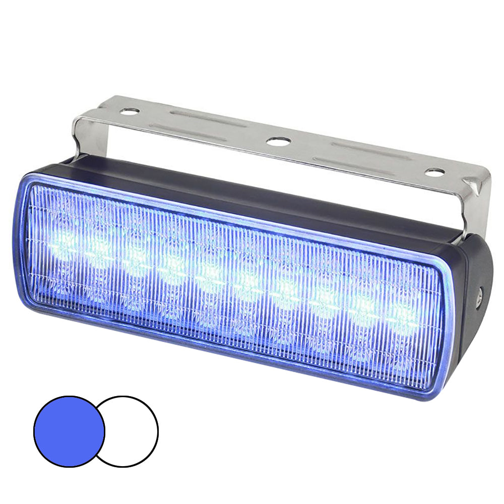 Hella Marine Sea Hawk XL Dual Color LED Floodlights  BlueWhite LED  Black Housing