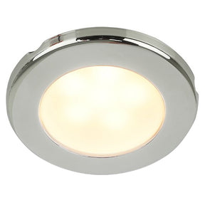 Hella Marine EuroLED 75 3 Round Screw Mount Down Light  Warm White LED  Stainless Steel Rim  12V