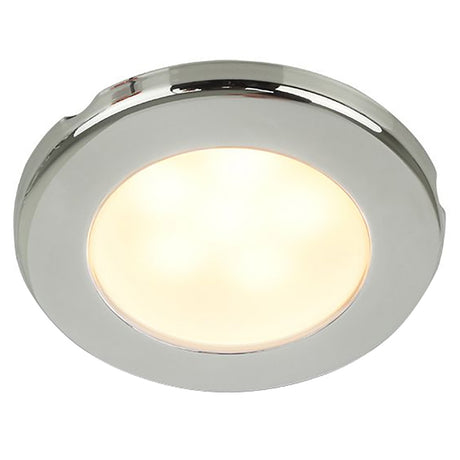 Hella Marine EuroLED 75 3 Round Screw Mount Down Light  Warm White LED  Stainless Steel Rim  12V