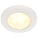 Hella Marine EuroLED 75 3 Round Screw Mount Down Light  Warm White LED  White Plastic Rim  12V