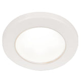 Hella Marine EuroLED 75 3 Round Screw Mount Down Light  White LED  White Plastic Rim  12V