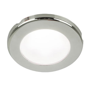 Hella Marine EuroLED 75 3 Round Screw Mount Down Light  White LED  Stainless Steel Rim  12V