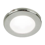Hella Marine EuroLED 75 3 Round Screw Mount Down Light  White LED  Stainless Steel Rim  24V