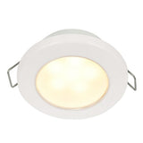 Hella Marine EuroLED 75 3 Round Spring Mount Down Light  Warm White LED  White Plastic Rim  12V