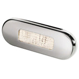 Hella Marine Surface Mount Oblong LED Courtesy Lamp  Warm White LED  Stainless Steel Bezel