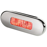 Hella Marine Surface Mount Oblong LED Courtesy Lamp  Red LED  Stainless Steel Bezel
