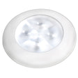Hella Marine Slim Line LED Enhanced Brightness Round Courtesy Lamp  White LED  White Plastic Bezel  12V