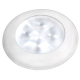 Hella Marine Slim Line LED Enhanced Brightness Round Courtesy Lamp  White LED  White Plastic Bezel  12V