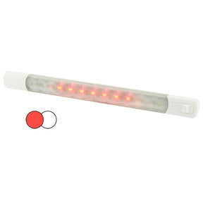 Hella Marine Surface Strip Light wSwitch  WhiteRed LEDs  12V