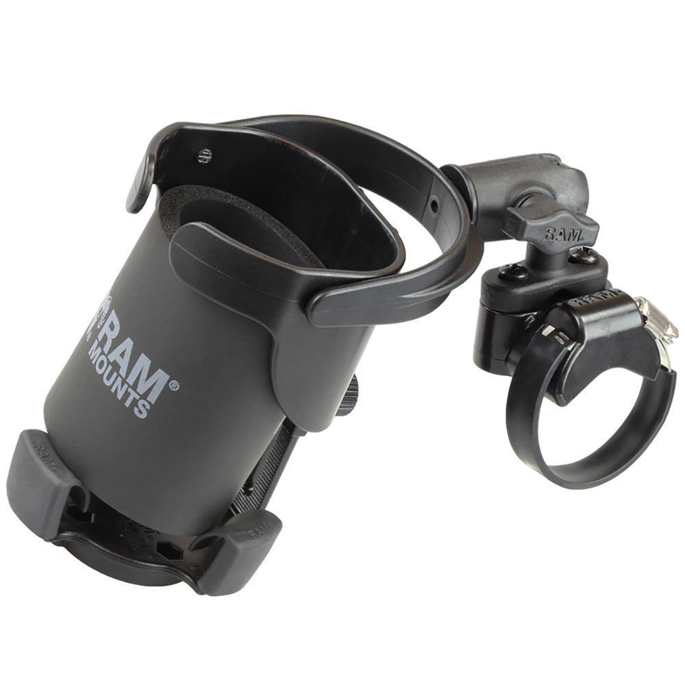 RAM Mount Level Cup XL Low Profile Mount wLarge Strap Clamp Base