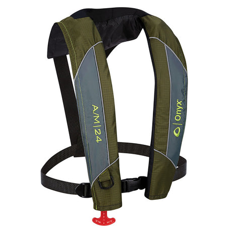 Onyx AM24 AutomaticManual Inflatable PFD Life Jacket  Green