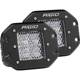 RIGID Industries DSeries PRO  Flush Mount  Diffused  Pair  Black
