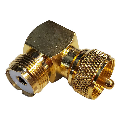 Shakespeare Right Angle Connector  PL259 to SO239 Adapter