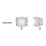 RIGID Industries DSS Series PRO Flood LED Surface Mount  Pair  Black