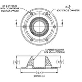TACO Table Support  Surface Mount  Fits 238 Pedestals