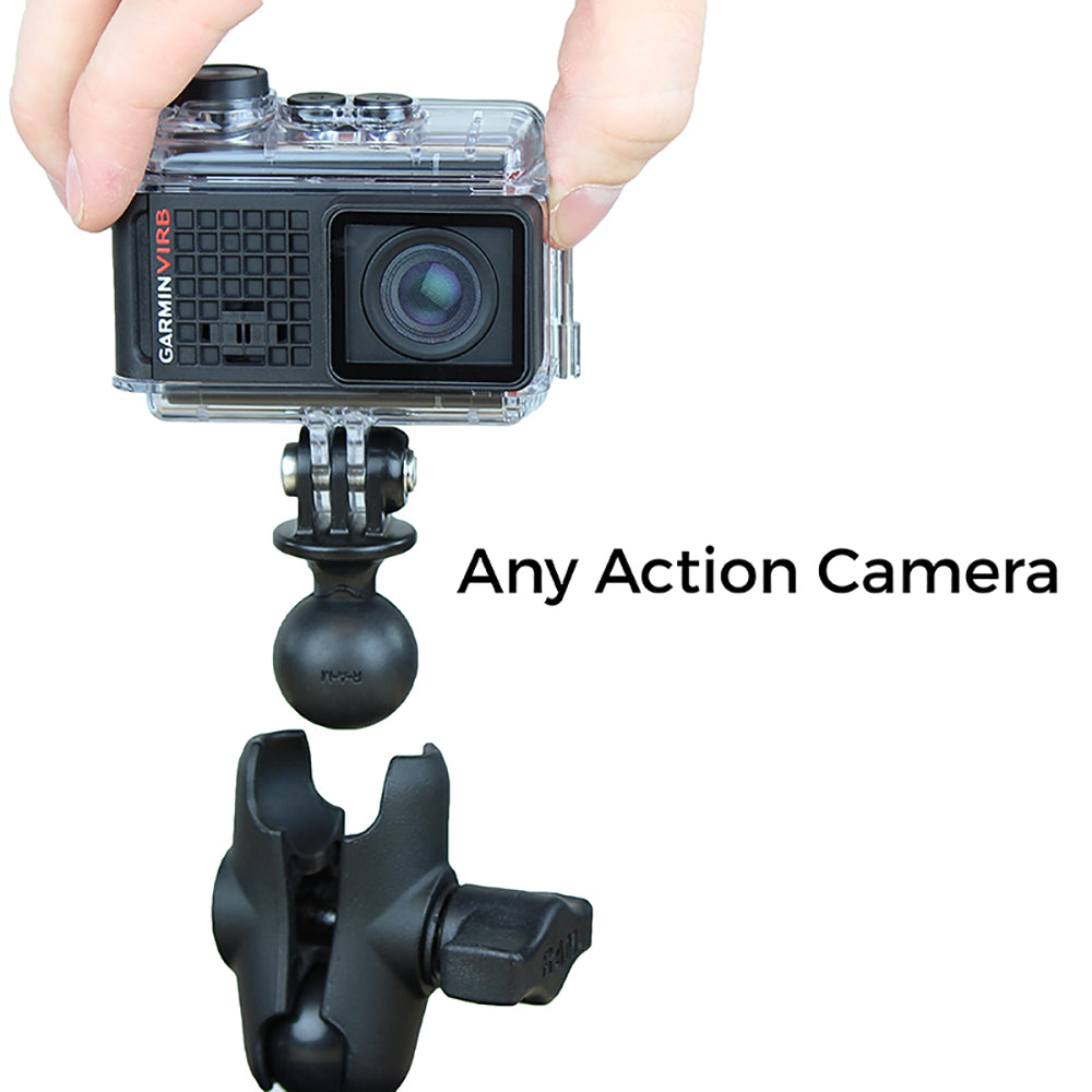 RAM Mount RAM 1 Ball Adapter for GoPro Bases with Short Arm and Action Camera Adapter