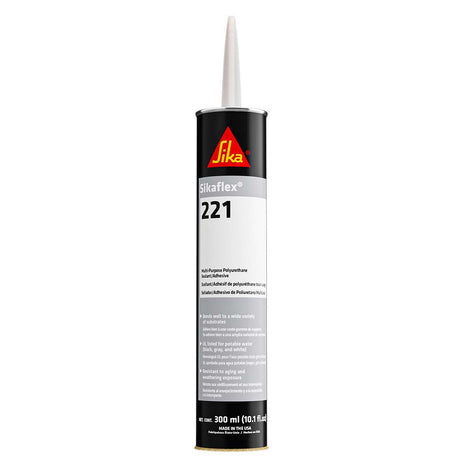 Sika Sikaflex 221 MultiPurpose Polyurethane SealantAdhesive  103oz 300ml Cartridge  White