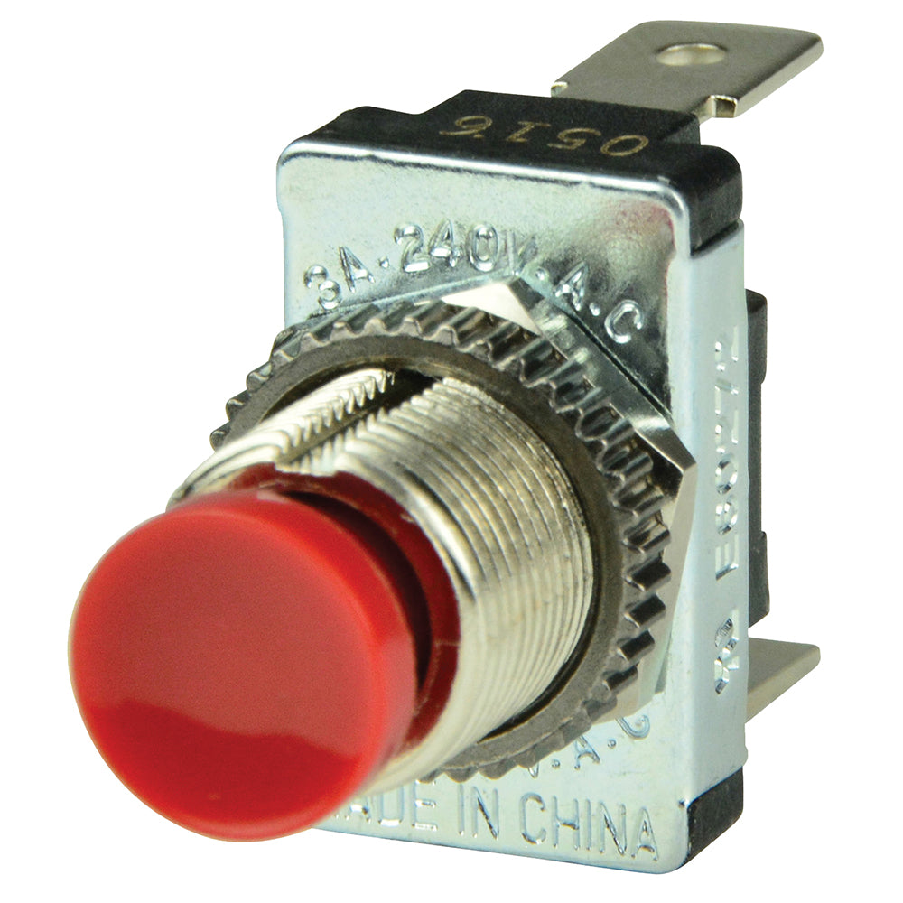 BEP Red SPST Momentary Contact Switch  OFFON