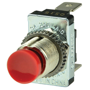BEP Red SPST Momentary Contact Switch  OFFON