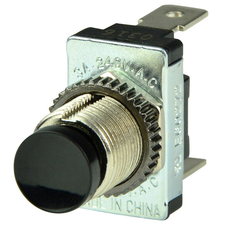 BEP Black SPST Momentary Contact Switch  OFFON