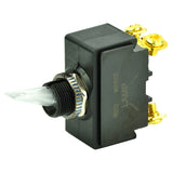 BEP SPST Lighted Toggle Switch  Red LED  12V  632 Terminal  ONOFF