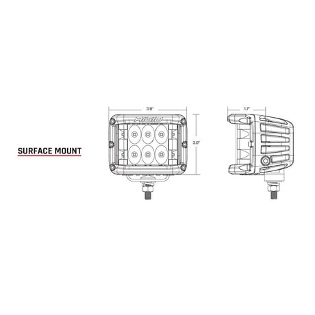 RIGID Industries DSS PRO Flood LED Surface Mount  Pair  White