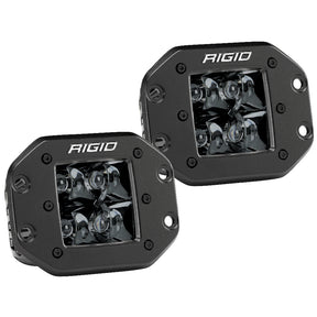 RIGID Industries DSeries PRO Flush Mount  Spot LED  Midnight Edition  Pair  Black