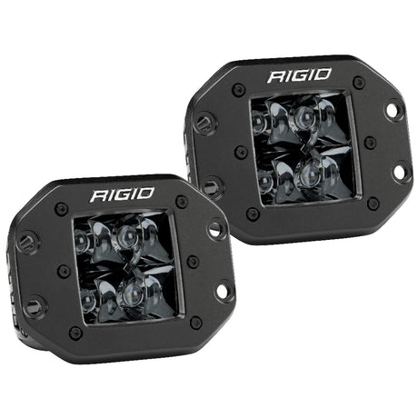 RIGID Industries DSeries PRO Flush Mount  Spot LED  Midnight Edition  Pair  Black