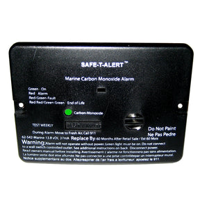 SafeTAlert 62 Series Carbon Monoxide Alarm  12V  62542Marine  Flush Mount  Black
