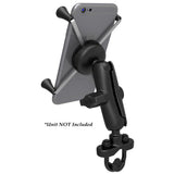 RAM Mount Handlebar Rail Mount wZinc Coated UBolt Base  Universal XGrip Large PhonePhablet Cradle