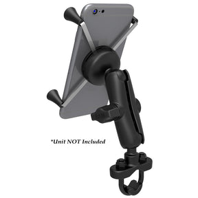 RAM Mount Handlebar Rail Mount wZinc Coated UBolt Base  Universal XGrip Large PhonePhablet Cradle