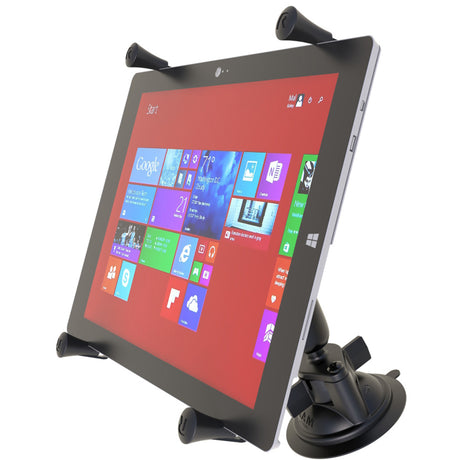 RAM Mount TwistLock Suction Cup Mount wUniversal XGrip Cradle for 12 Large Tablets