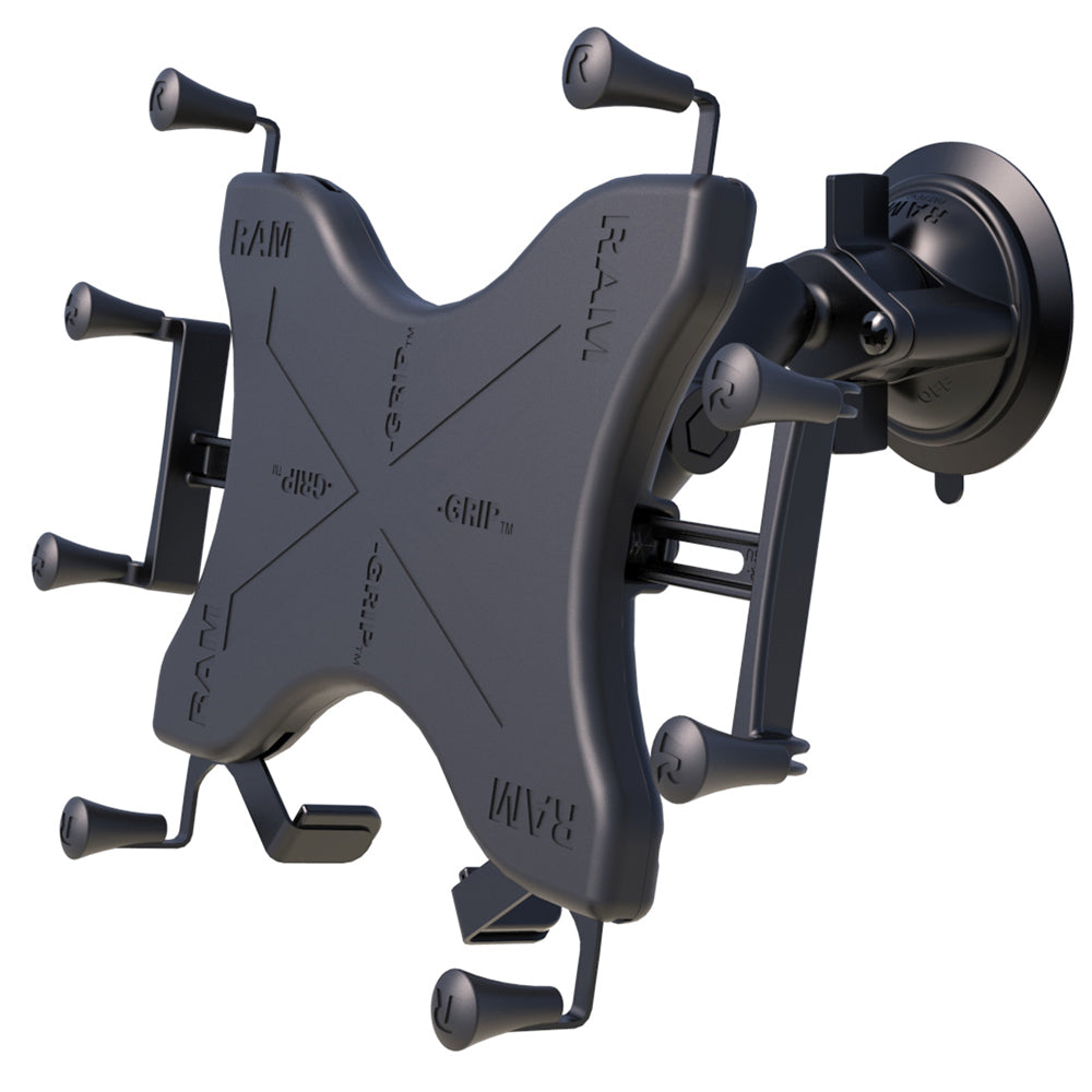 RAM Mount TwistLock Suction Cup Mount wUniversal XGrip Cradle for 12 Large Tablets