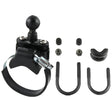 RAM Mount Rail Base wZinc Coated UBolt ATVUTV Strap  1 Ball for Rails to 315 in Diameter
