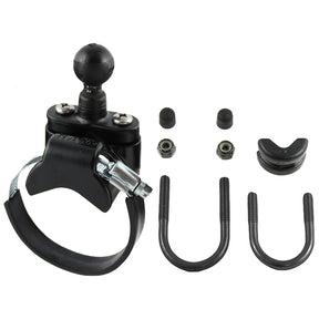 RAM Mount Rail Base wZinc Coated UBolt ATVUTV Strap  1 Ball for Rails to 315 in Diameter
